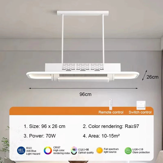 Charlotte Invisible Bladeless LED Ceiling Fan Light – Remote