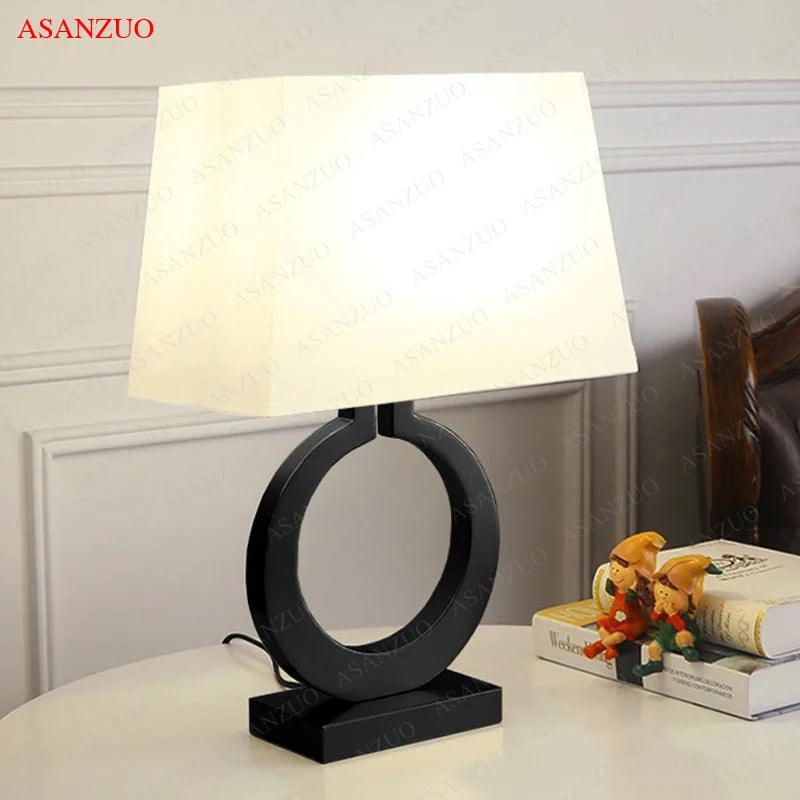 Luxury Gold Fabric Table Lamp for Living Room &amp; Bedroom
