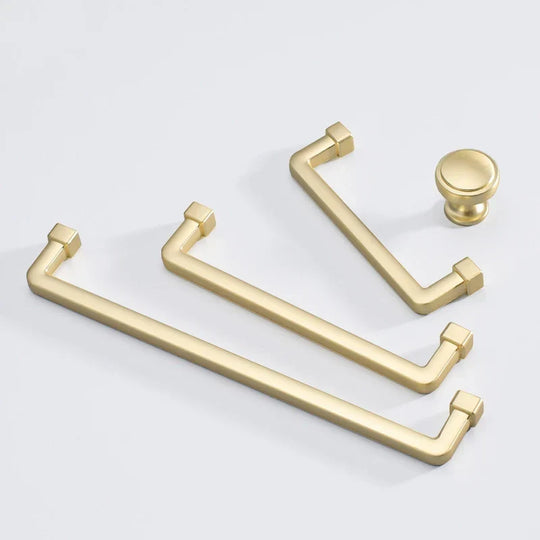 Modern European Gold and Gray Cabinet Handles – Zinc Alloy Drawer Pulls