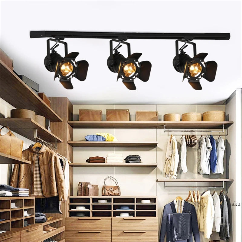 Modern LED Industrial Track Lamp for Bar, Café &amp; Loft Interiors