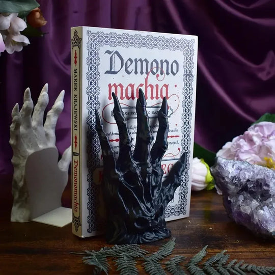 Gothic Demon Hand Bookends Set for Shelf and Desk Decor