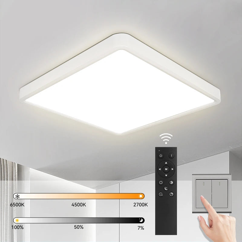 Amelia Smart LED Ceiling Lamp – Dimmable Modern Square Light