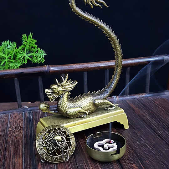 Chinese Dragon Incense Holder Feng Shui Aromatherapy Decor