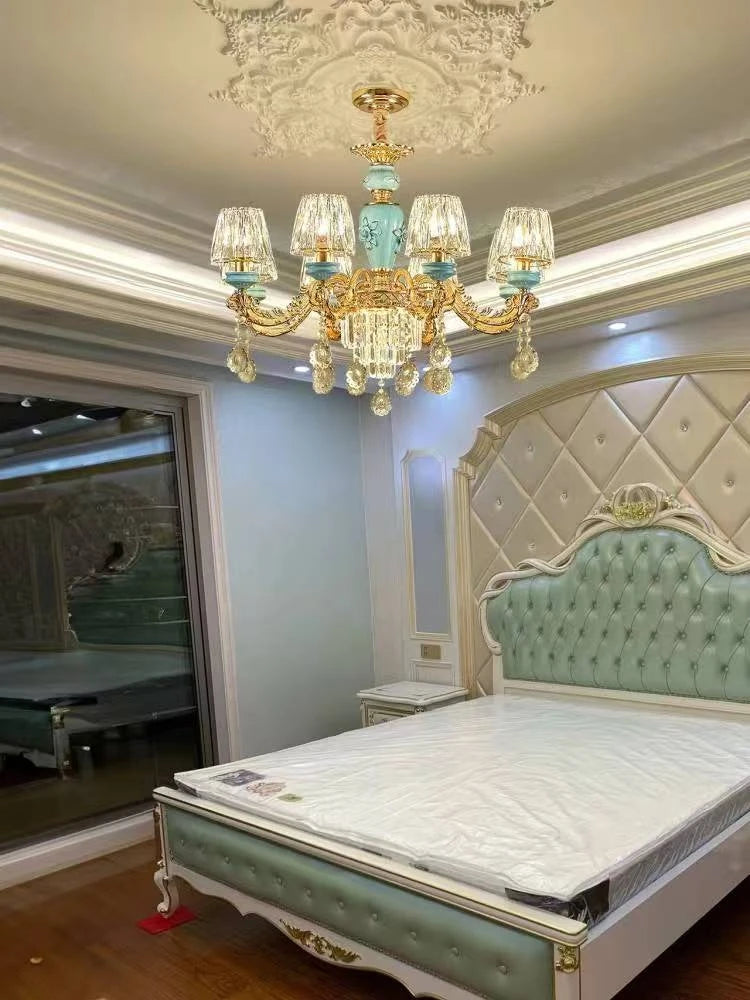 Luxury Umbrella Crystal Chandelier – European-Style Pendant for Villas &amp; Hotels