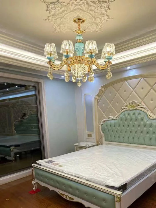 Luxury Umbrella Crystal Chandelier – European-Style Pendant for Villas &amp; Hotels