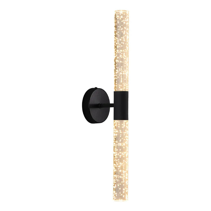 Nordic Crystal Rod LED Wall Lamp Modern Bedside Living Room Light