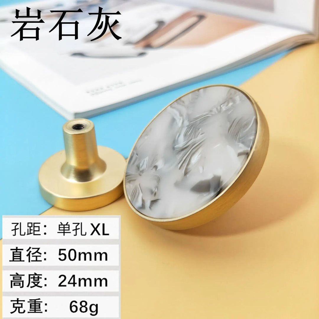 Shell Cabinet Handles – Gold Single-Hole Knobs &amp; Multipurpose Hooks