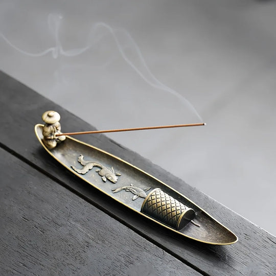 Japanese Style Fishing Boat Incense Holder Aromatherapy Ornament