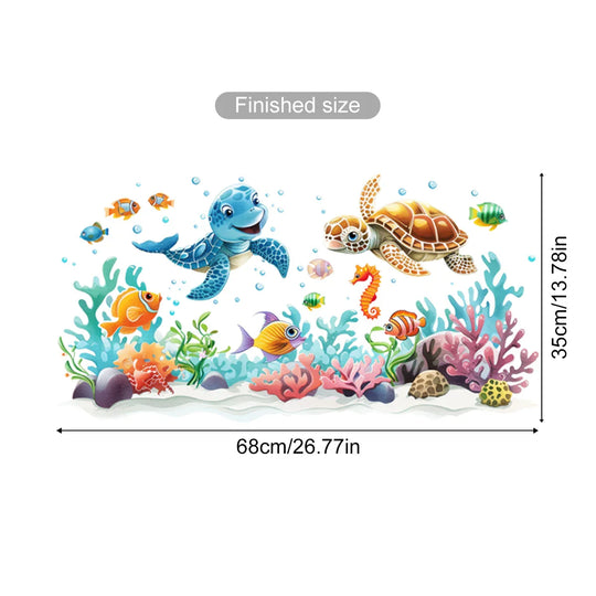 Ocean Dreams Watercolor Nursery Wall Decals
