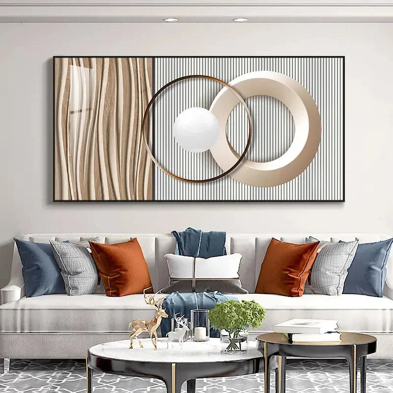 Abstract Celestial Geometry Canvas Wall Art