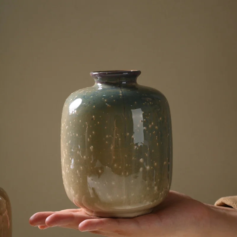 Ceramic Decorative Flower Vase for Tabletop Living Room Decor