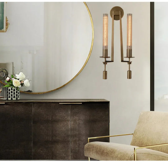 Modern Copper Wall Sconce for Living Room &amp; Bedroom
