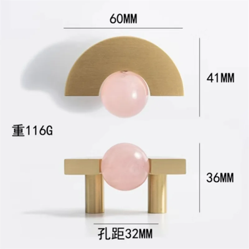 Brass &amp; Acrylic Cabinet Handles and Knobs – Elegant Furniture Pulls