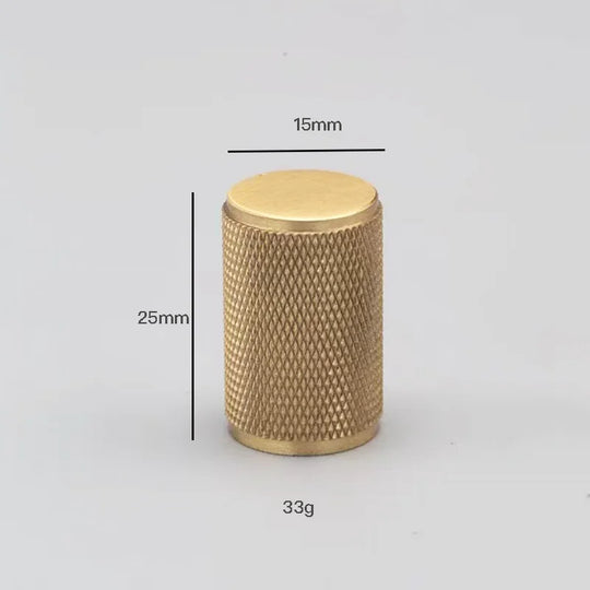 Knurled Brass Knobs – Gold &amp; Bronze Modern Cabinet Pulls