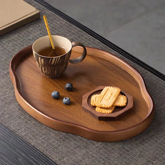 Wooden Decorative Serving Tray for Coffee Table &amp; Home Decor