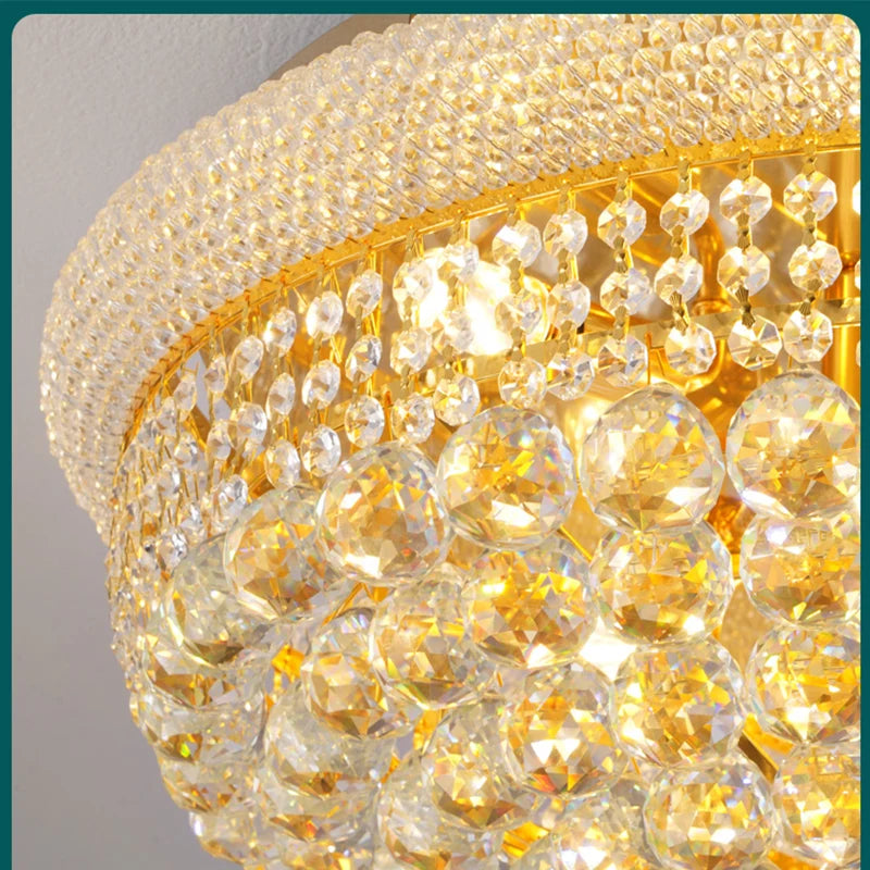 Luxury Oval Crystal Ceiling Lamp – Elegant Shoe-Shape Design for Dining &amp; Living Rooms