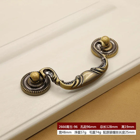 Retro Bronze Cabinet Handles – Antique Metal Drawer &amp; Door Pulls