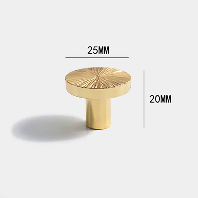 Hammered Brass Cabinet Handles – Handcrafted Furniture Knobs