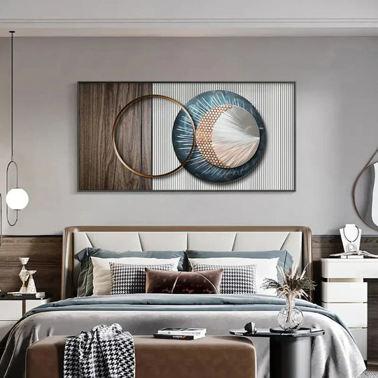 Abstract Celestial Geometry Canvas Wall Art