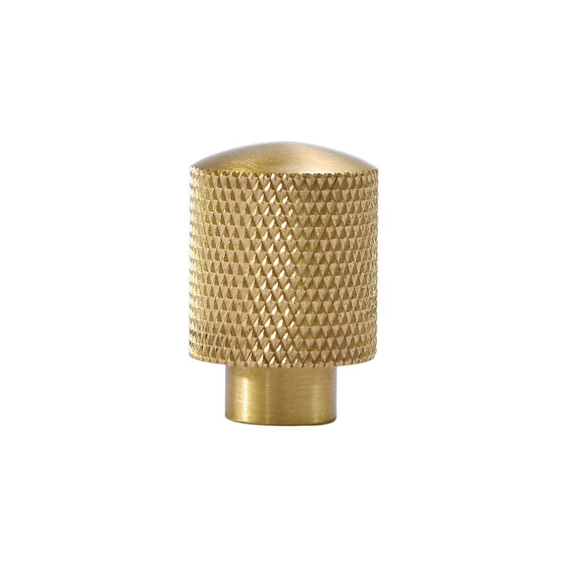 Mesh Pattern Brass Cabinet Knobs – Knurled Drawer &amp; Door Pulls