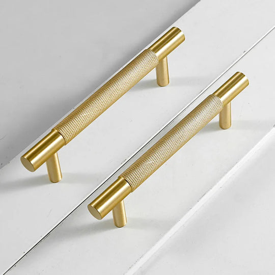 Cutting Diamond Knurled Brass Cabinet Handles – Textured Pulls and Knobs for Furniture