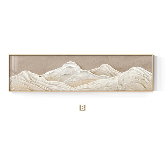 White Mountain Wide Format Abstract Canvas Wall Art Unframed