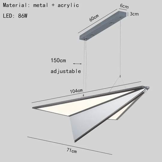 Modern Creative Aircraft LED Pendant Light for Bedroom &amp; Dining Hall
