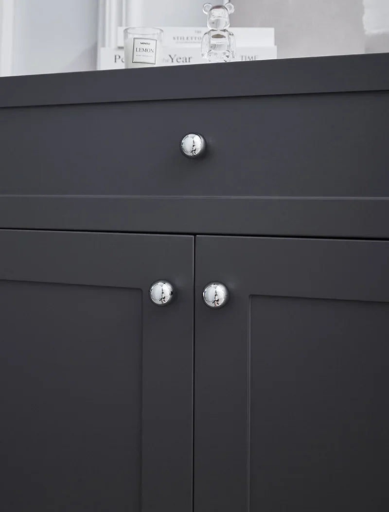 Chrome Brass Ball Knobs – Modern Silver Cabinet &amp; Drawer Pulls