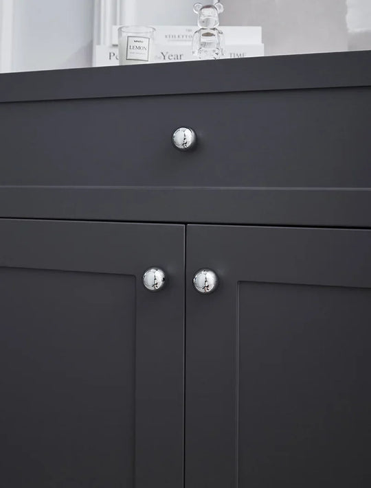 Chrome Brass Ball Knobs – Modern Silver Cabinet &amp; Drawer Pulls