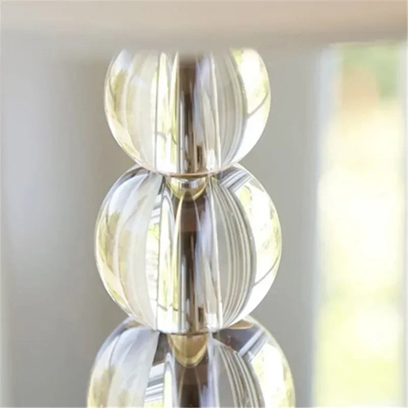 Creative Fabric Table Lamp with Crystal Glass Ball for Living Room &amp; Bedroom