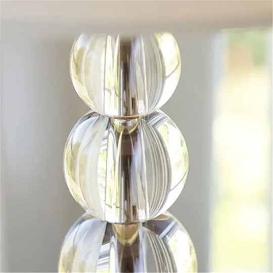 Creative Fabric Table Lamp with Crystal Glass Ball for Living Room &amp; Bedroom