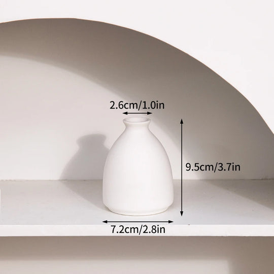 White Ceramic Vase Modern Minimalist Decorative Flower Vase