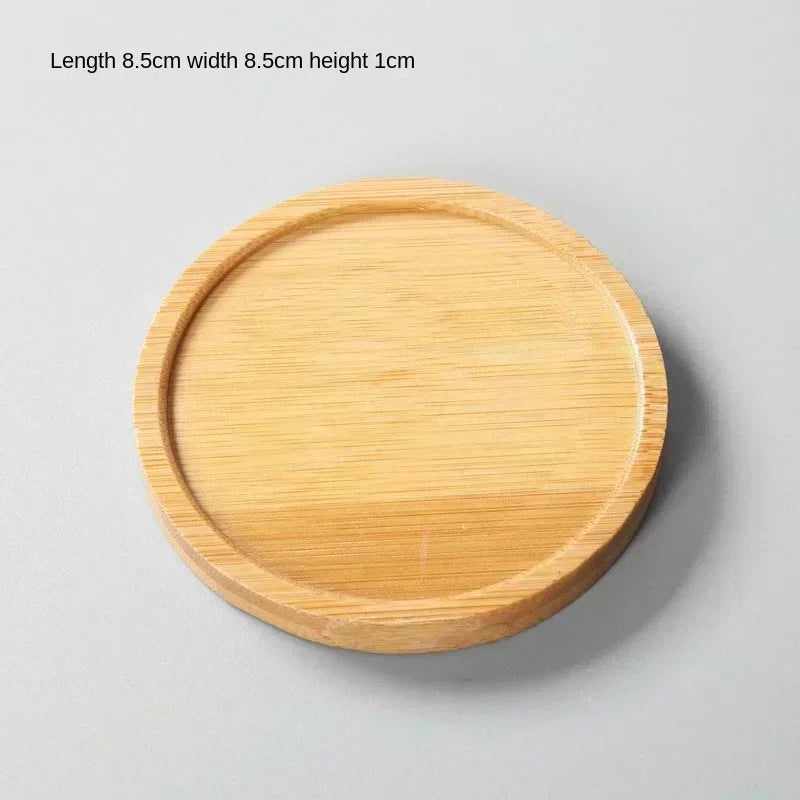 Multi Bamboo Tray Wooden Saucer Coaster Plate