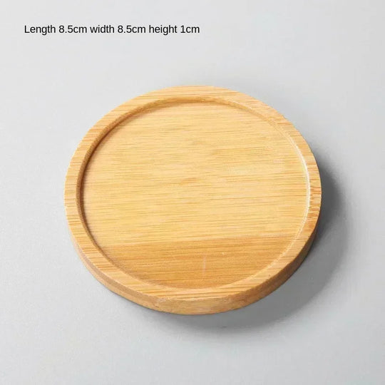 Multi Bamboo Tray Wooden Saucer Coaster Plate