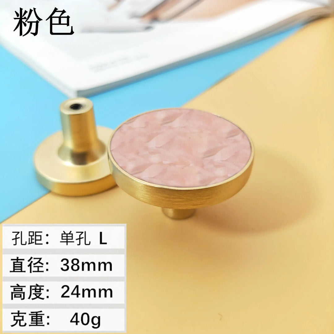 Shell Cabinet Handles – Gold Single-Hole Knobs &amp; Multipurpose Hooks