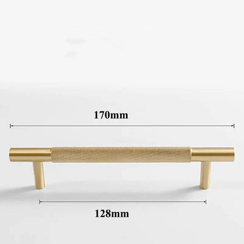 Cutting Diamond Knurled Brass Cabinet Handles – Textured Pulls and Knobs for Furniture