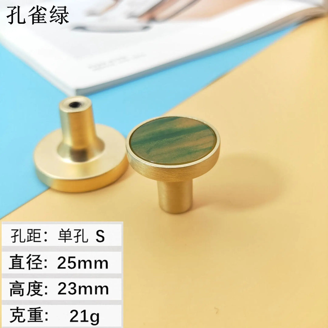 Shell Cabinet Handles – Gold Single-Hole Knobs &amp; Multipurpose Hooks