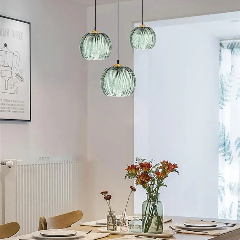 Sylvara – Nordic Glass Pendant Light for Bedroom, Living Room, and Kitchen Island