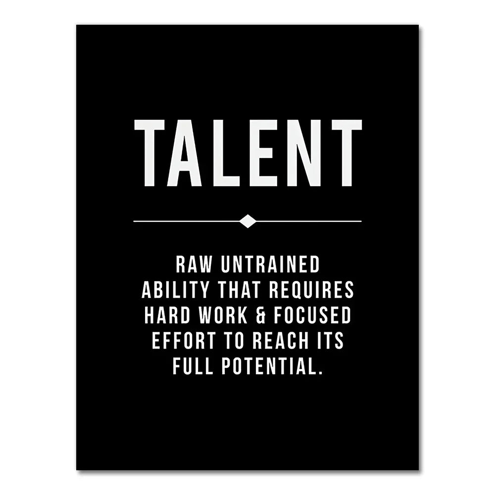 Hustle Grit Grind Success Motivational Canvas Wall Art