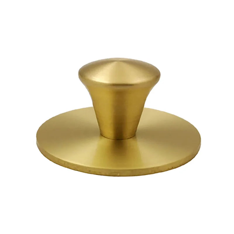 Single Hole Brass Knobs with Round Mat – Gold Cabinet &amp; Drawer Pulls