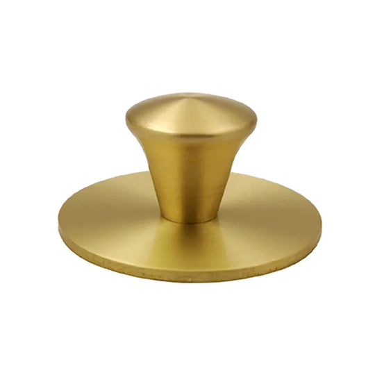 Single Hole Brass Knobs with Round Mat – Gold Cabinet &amp; Drawer Pulls
