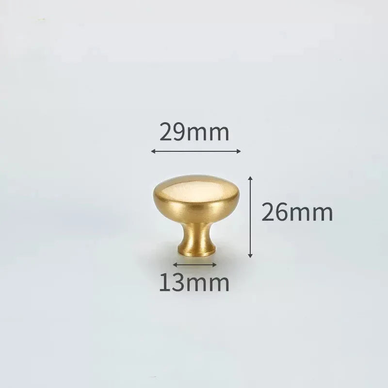 Modern Solid Brass Cabinet Knobs – Minimalist Wardrobe &amp; Kitchen Pulls