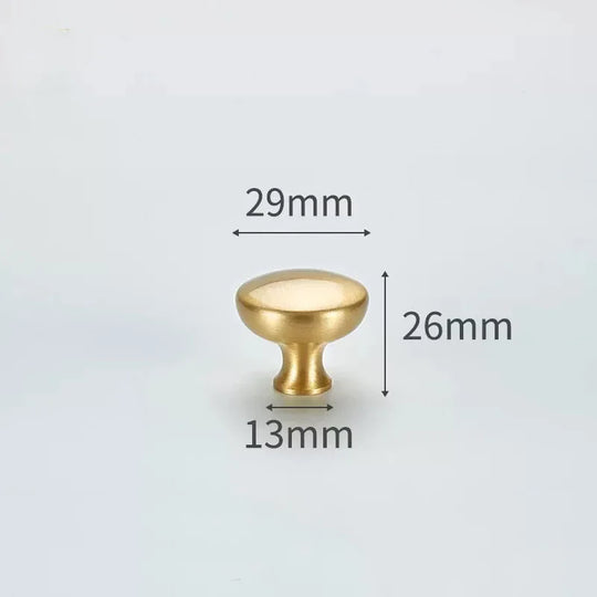Modern Solid Brass Cabinet Knobs – Minimalist Wardrobe &amp; Kitchen Pulls