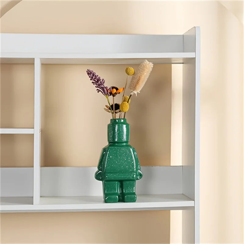 Ceramic Robot Decorative Vase for Modern Tabletop Decor