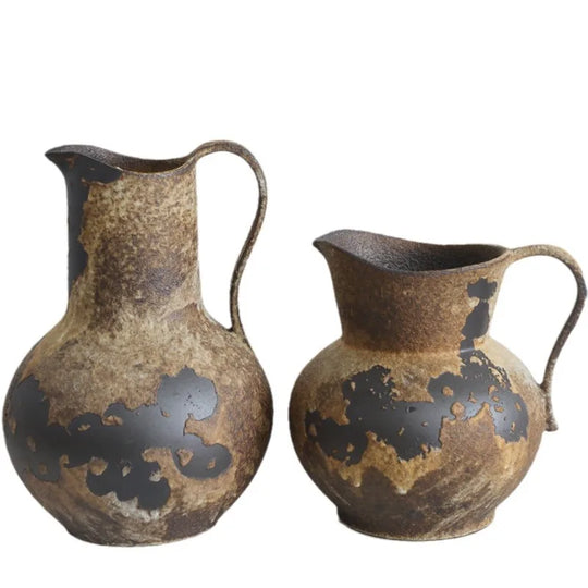 Vintage Dual Ear Coarse Ceramic Vase
