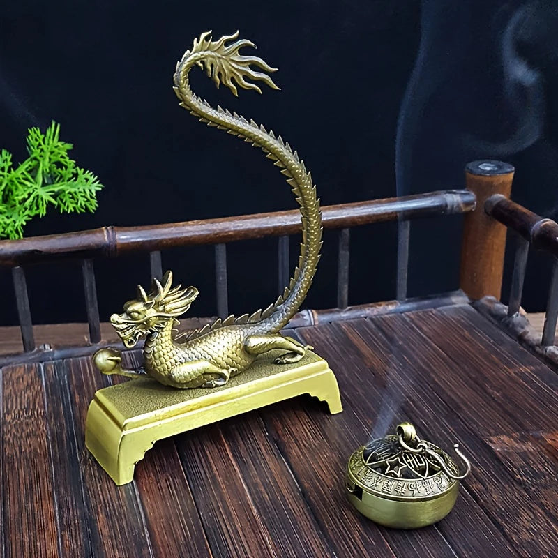 Chinese Dragon Incense Holder Feng Shui Aromatherapy Decor