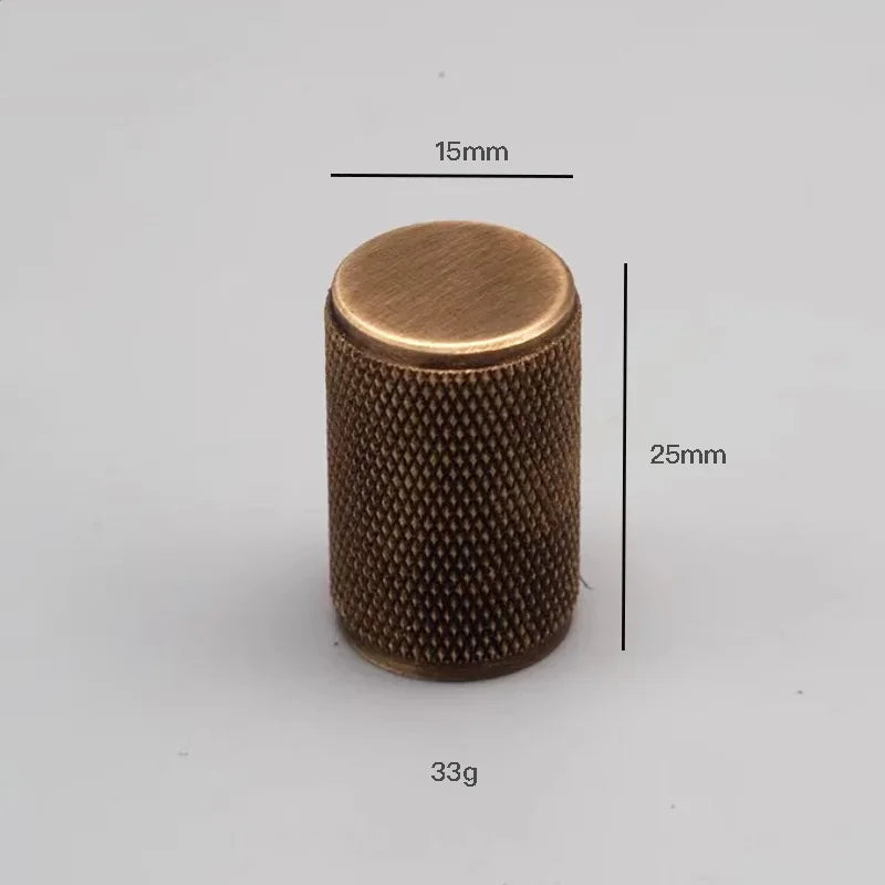 Knurled Brass Knobs – Gold &amp; Bronze Modern Cabinet Pulls