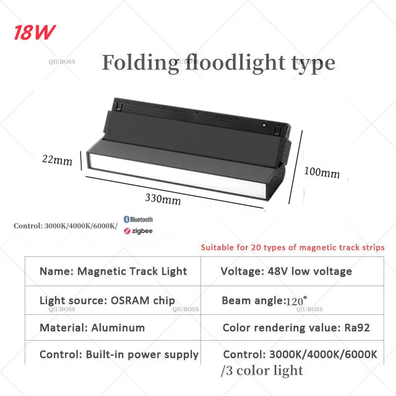 Smart Magnetic Track LED Light – Modern Dimmable Ceiling &amp; Spot Lighting