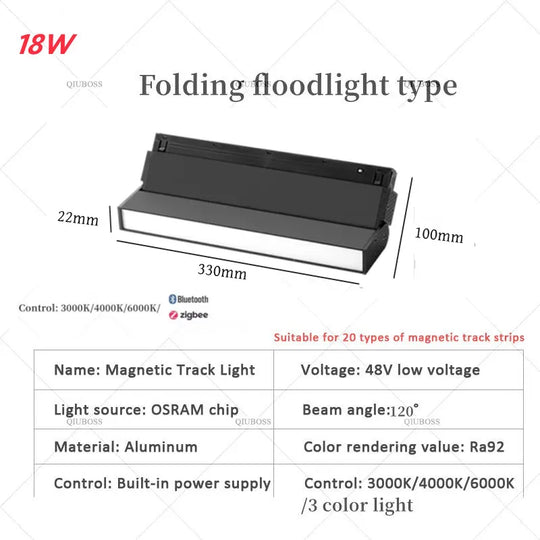 Smart Magnetic Track LED Light – Modern Dimmable Ceiling &amp; Spot Lighting