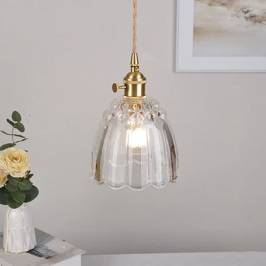 Lucien – Modern Clear Glass Pendant Light for Living Room, Restaurant, and Café
